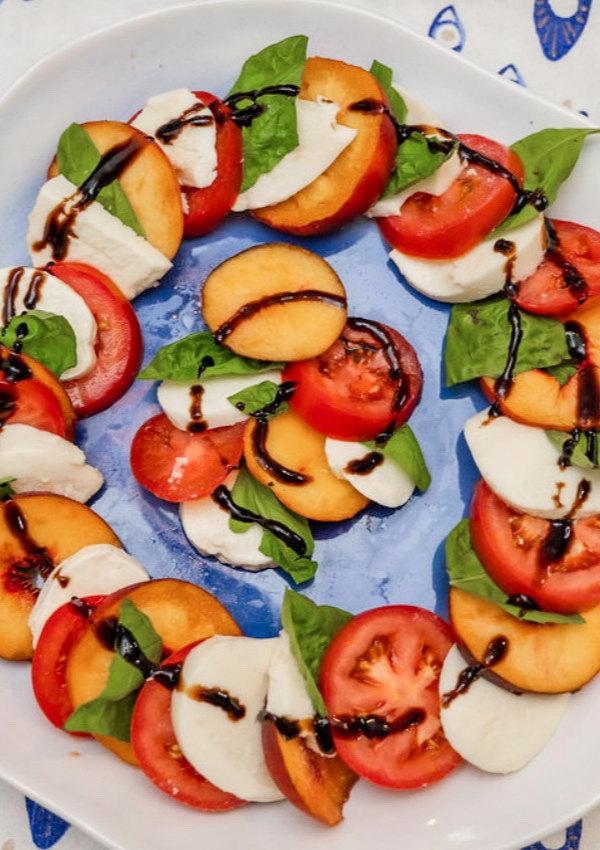 Fresh Peach Caprese Salad