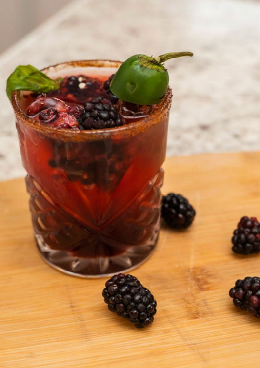 Spicy Jalapeño Blackberry Margarita