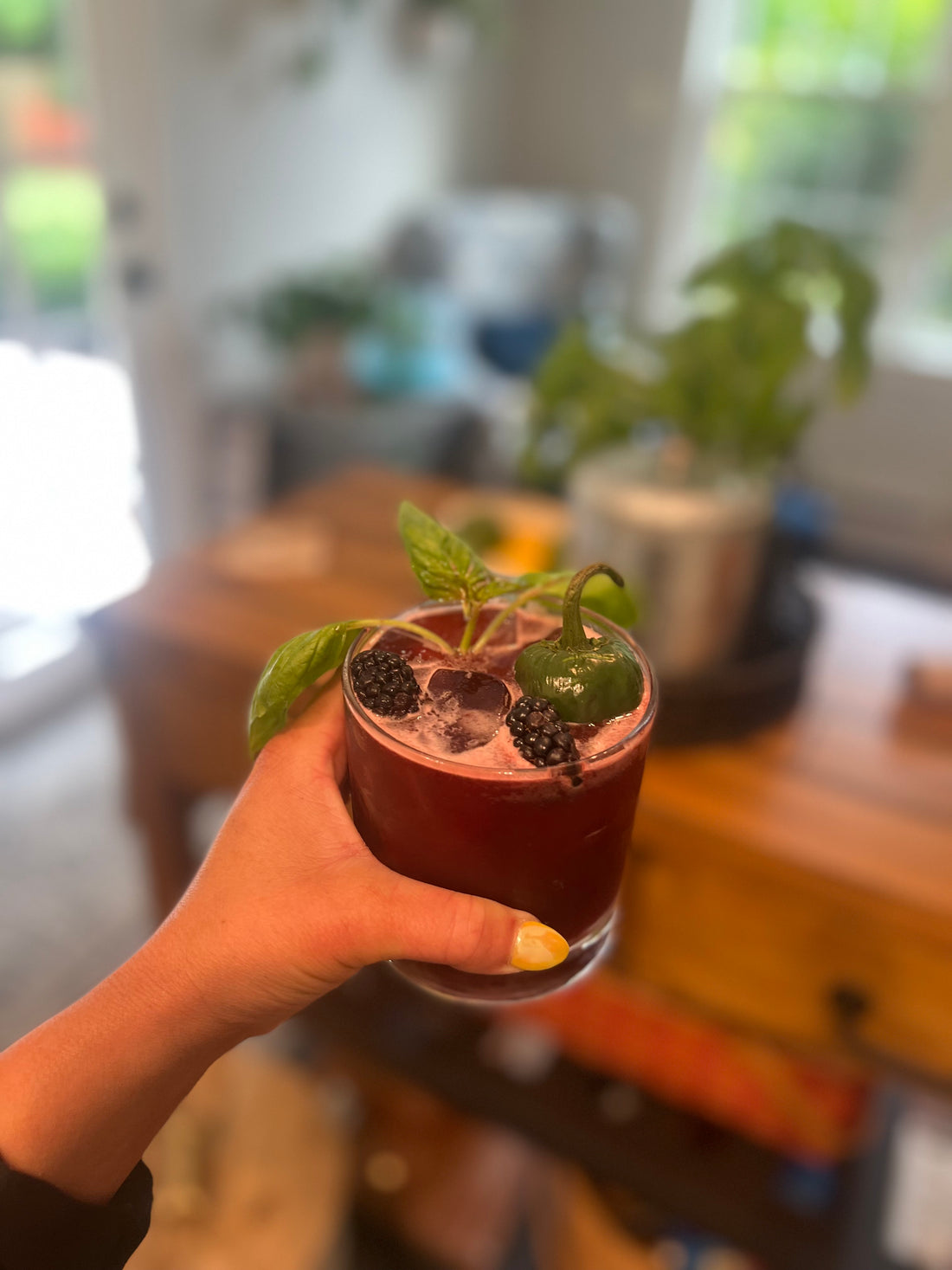 Blackberry Basil Margarita