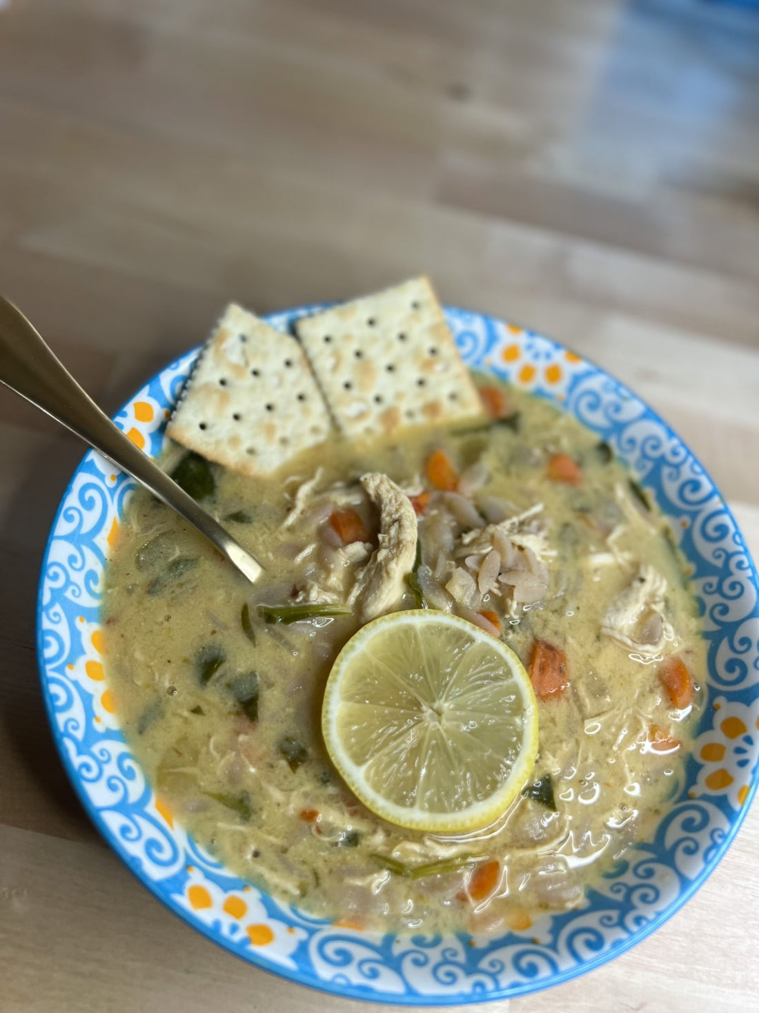 Lemon Chicken Orzo Soup