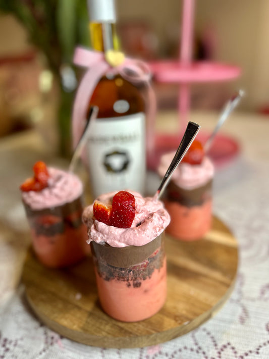 Boozy Peanut Butter Whiskey Mousse Parfaits