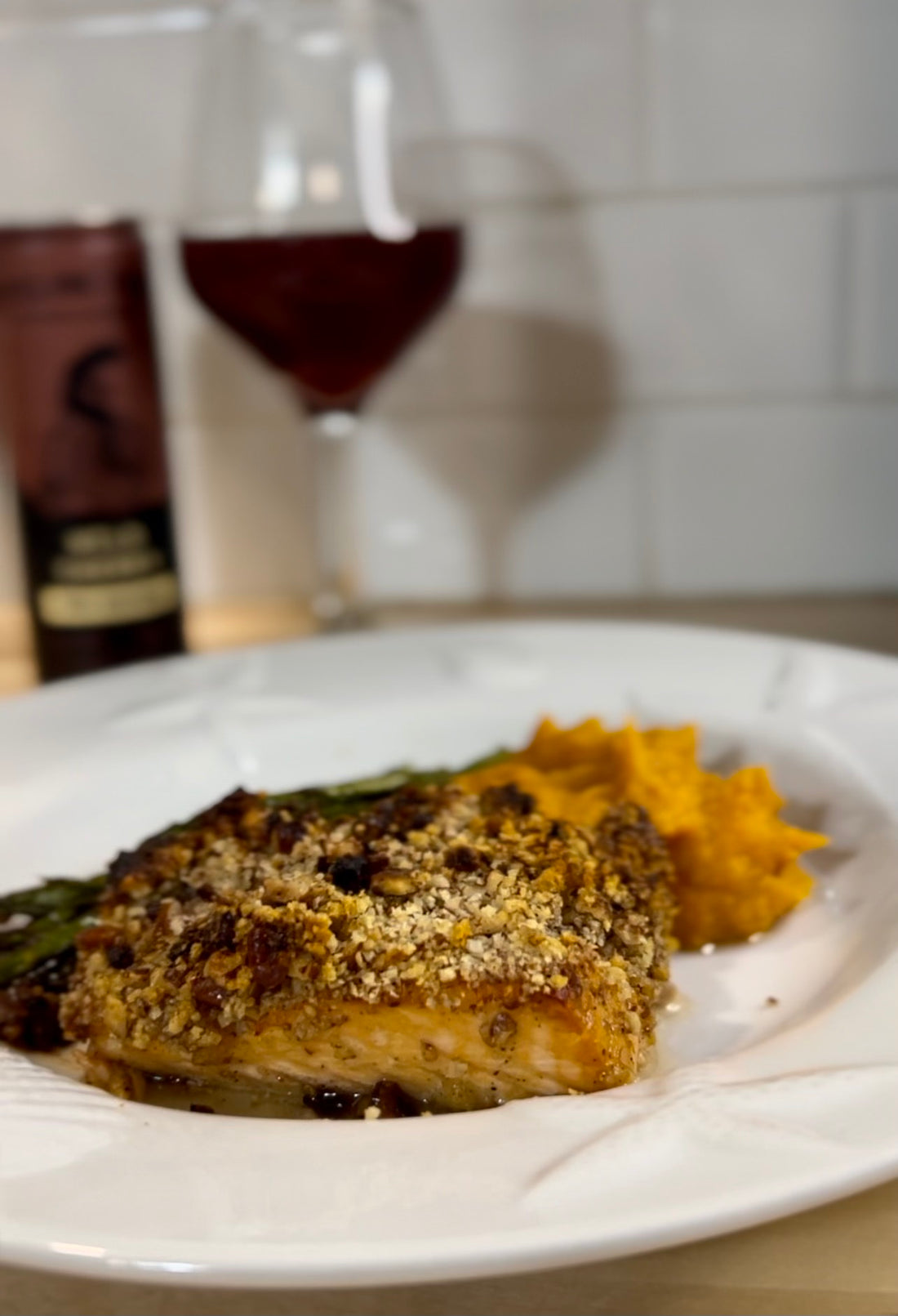 Pecan Crusted Honey Mustard Salmon