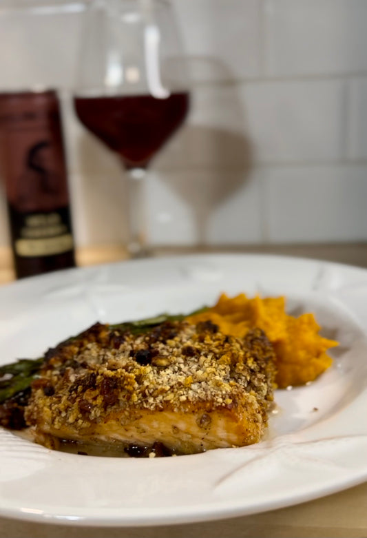 Pecan Crusted Honey Mustard Salmon